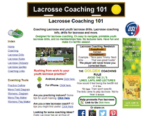 Tablet Screenshot of lacrossecoaching101.com